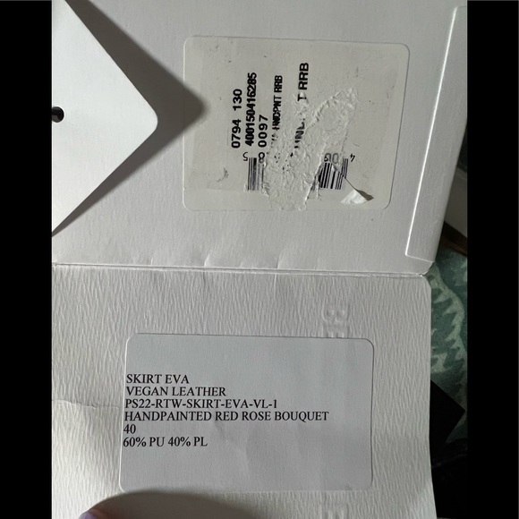 Bernadette Eva Painted Flowers Faux Leather Skirt - Picture 13 of 14